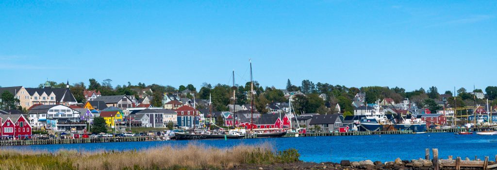 The classic view of fishing village and tourist town Lunenburg.