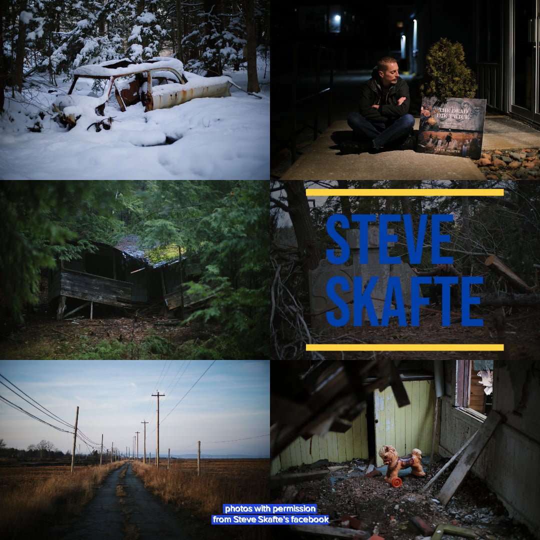 A collage of Nova Scotia prose, poet and explorer of abandoned Nova Scotia. Images used in permission from Steve Skafte.