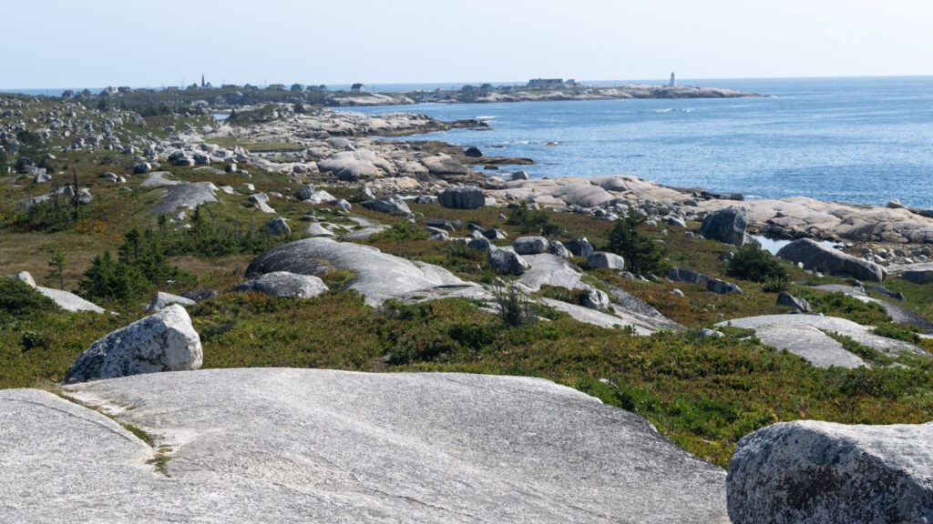 View of Peggy's Cove from the Swiss Flight 111 Memorial