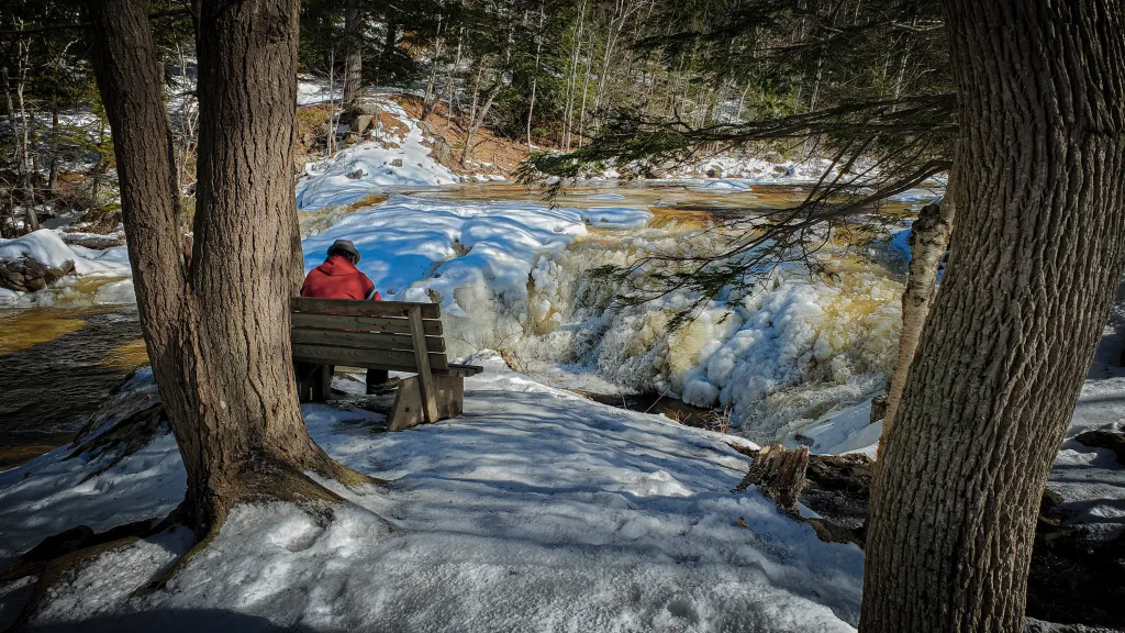 McMaster Mill Historic Park Upper falls from my February 2024 adventures in Nova Scotia